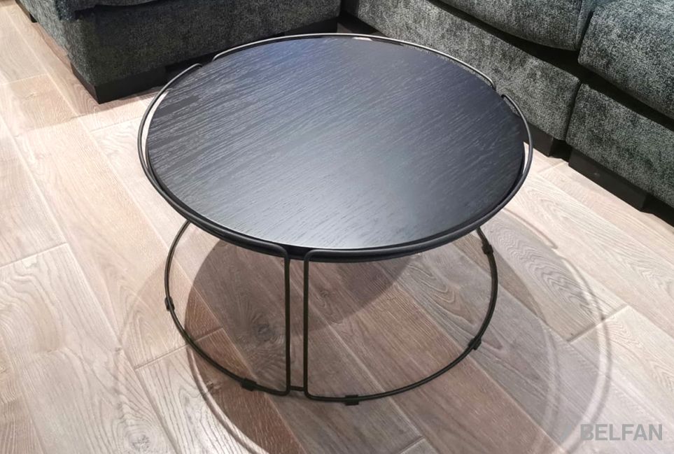 Стол журнальный "Collin" (круглый) большой массив и шпон дуба, МДФ 8