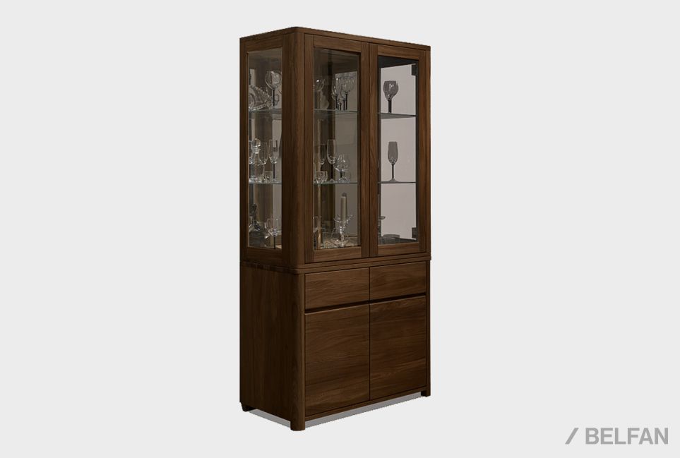 Шкаф комбинированный 2-х секционный "Норд" массив дуба 1