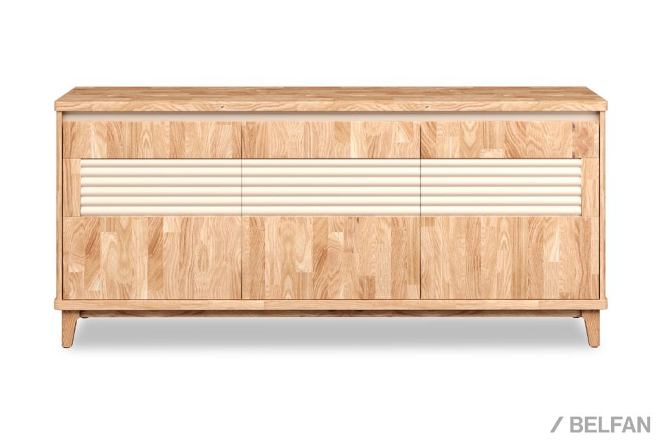 Тумба "Уоллстрит" 3 массив дуба, МДФ 1