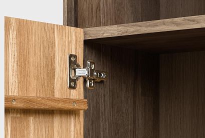 Шкаф навесной "Irving Design" 120 (левый); графит, бейц-масло