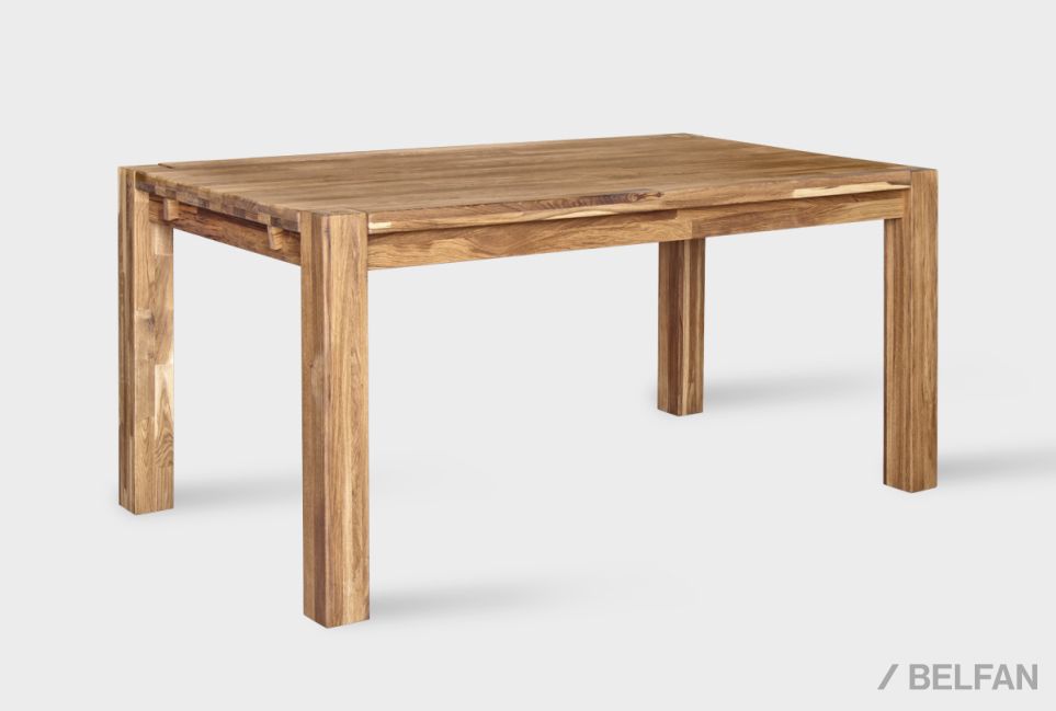 Стол обеденный "Берген" П-01 (сечение опор 90х90) массив дуба 1