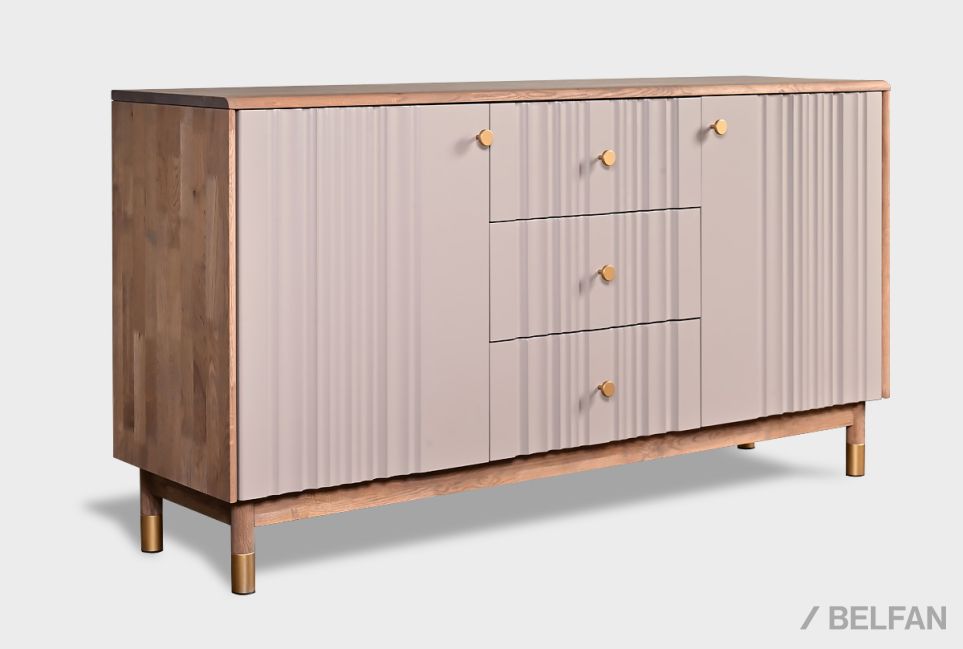 Тумба "Меридиан" 3 (с ящиками) массив дуба, МДФ 1