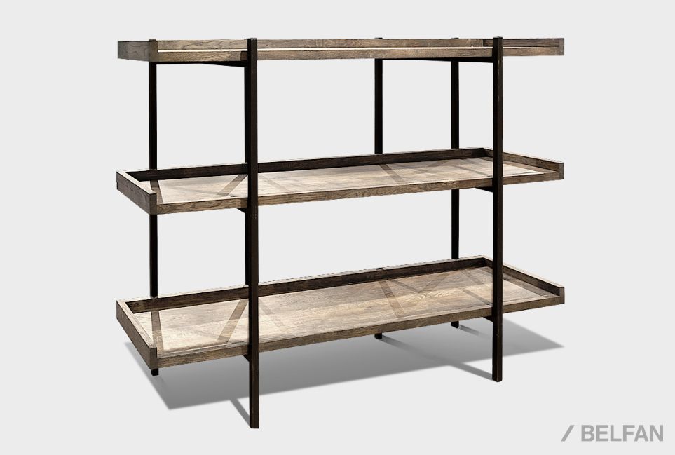 Стеллаж открытый "Куб Дизайн" 3 массив дуба 1