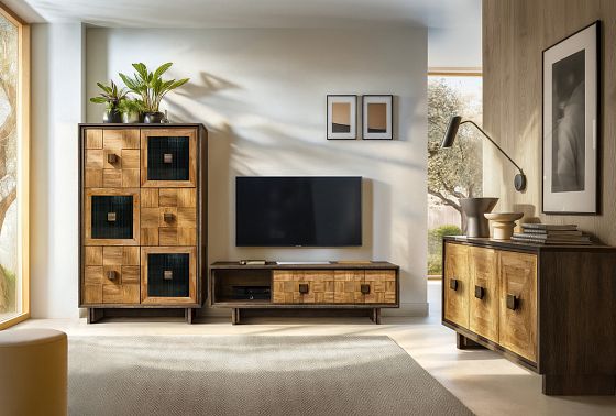 Тумба "Куб Дизайн" 3 массив и шпон дуба 3