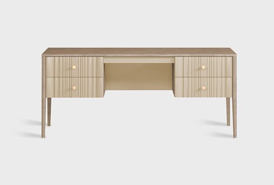 Стол письменный "Меридиан" (2 тумбы) массив дуба, МДФ 2