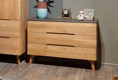 Комод "Elva" B-3; *ВМФ-1571; бейц-масло, графит