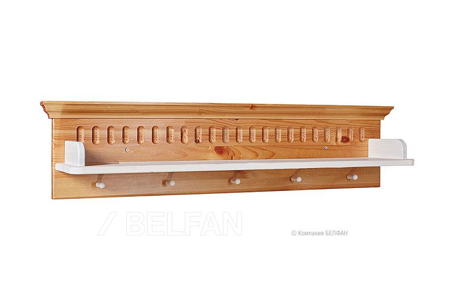 Полка настенная "Хельсинки"; белый воск