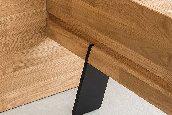 Кровать "Etna" массив дуба, металл 5