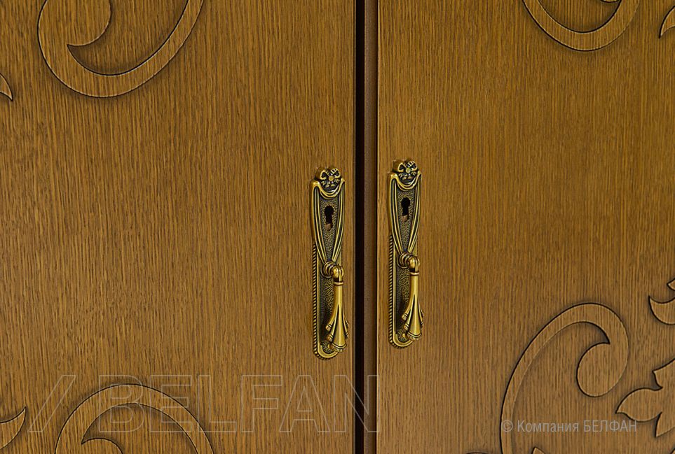 Тумба "Соната" высокая (декор) массив и шпон дуба 4