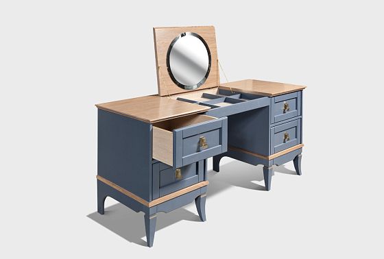 Стол туалетный "Стюарт" (2 тумбы) массив и шпон дуба 5