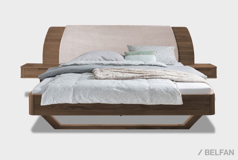 Кровать "Монблан" (с прикроватными тумбами) массив дуба 2