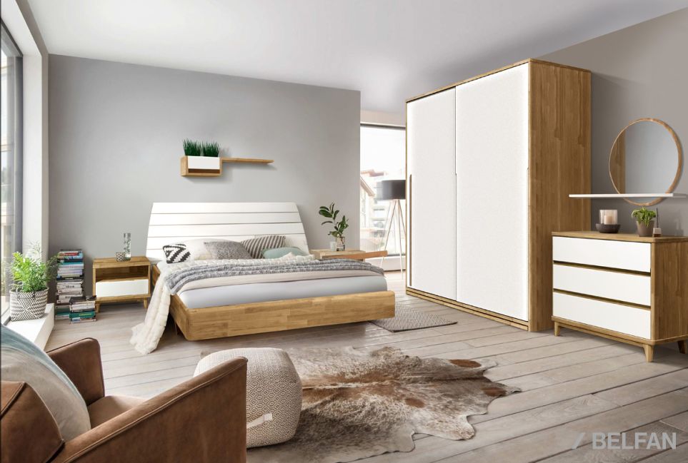 Кровать "Wallstreet" (комбинированная) массив дуба, МДФ 5