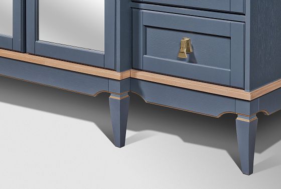 Шкаф для одежды 4-х дв. "Стюарт" (с зеркалом) массив и шпон дуба 10