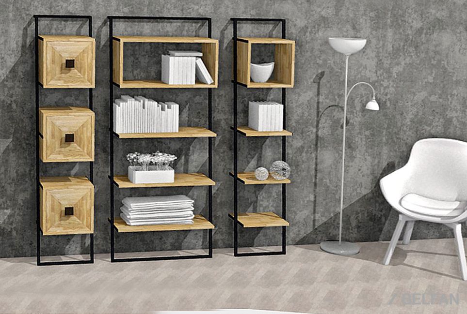 Стеллаж "Art Collection" 445 массив дуба, металл 2