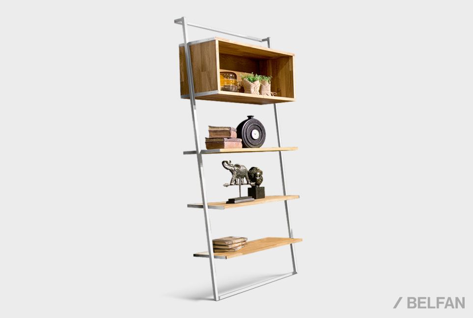 Стеллаж "Art Collection" 445 массив дуба, металл 1