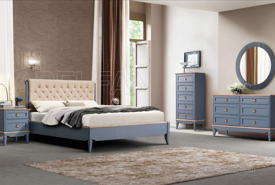 Кровать "Стюарт" (мягкое изголовье) массив и шпон дуба 5