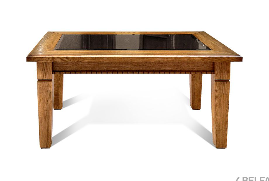 Стол журнальный "Верди Люкс 3" массив и шпон дуба 1