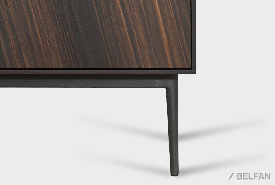 Тумба "Монреаль" 3 шпон дуба, МДФ, металл 6