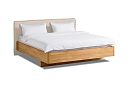 Кровать "Норд" (мягкое изголовье); без основания, без матраса; (1600x2000); бейц-масло; Jazz 1 Cream