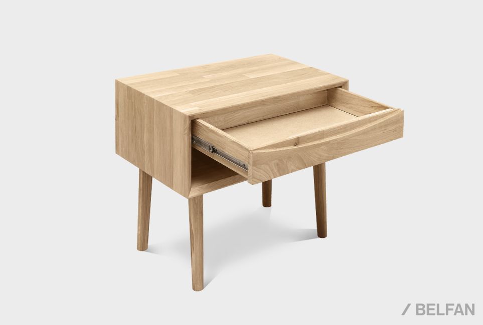 Тумба прикроватная "Ирвинг" (с нишей) массив дуба 2