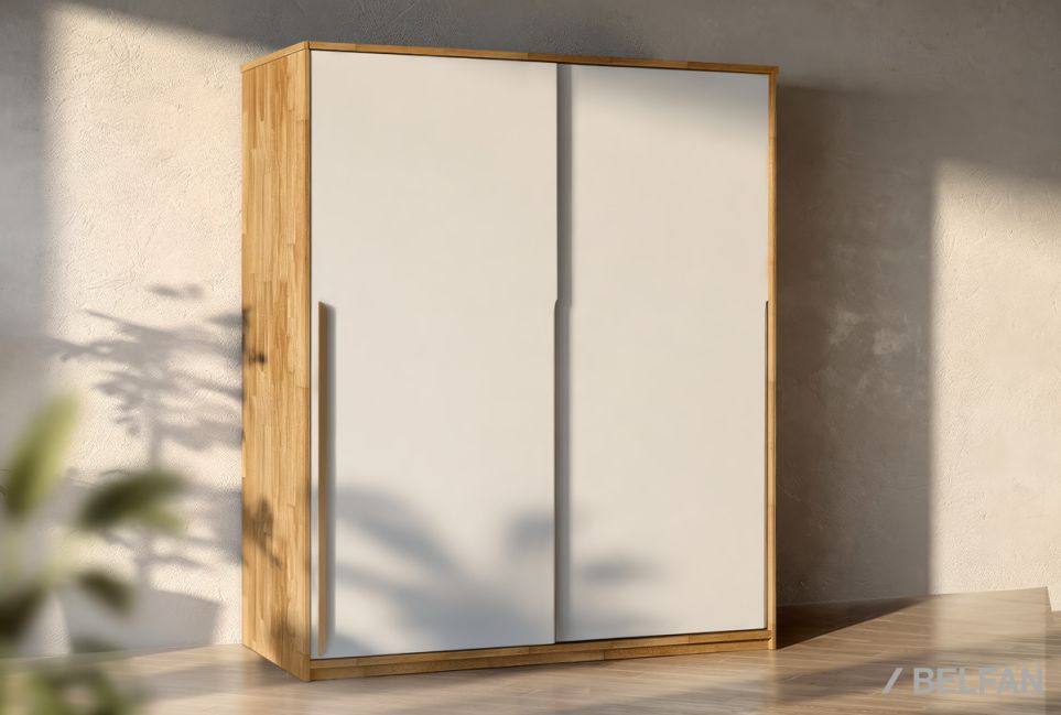 Шкаф-купе 2-х дверный "Уоллстрит" массив дуба, МДФ 1