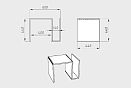 Стол приставной &quot;Art Collection&quot; (фигурный)  графит 2