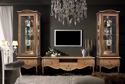 Шкаф с витриной 1-но дв. "Трио" (левый)