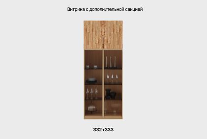 Витрина 2-х дверная "Уоллстрит" низкая