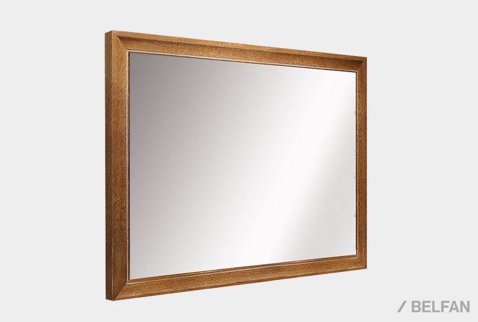 Зеркало "Соната" (без декора) прямоугольное массив и шпон дуба 1