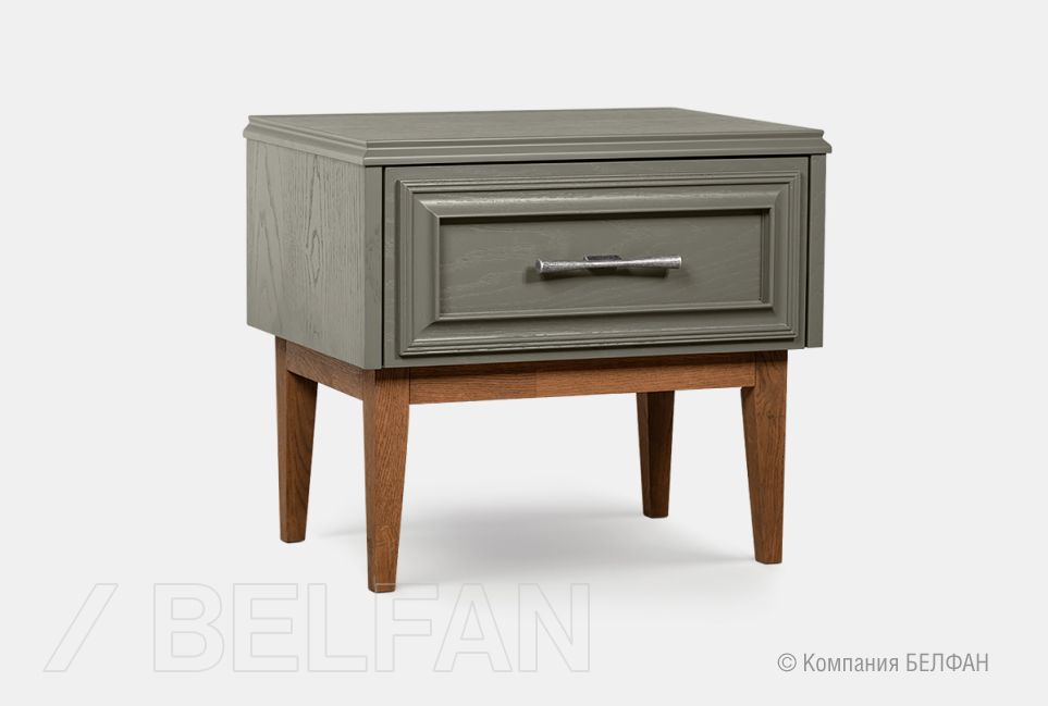 Тумба прикроватная "Сакраменто" массив и шпон дуба, МДФ 1