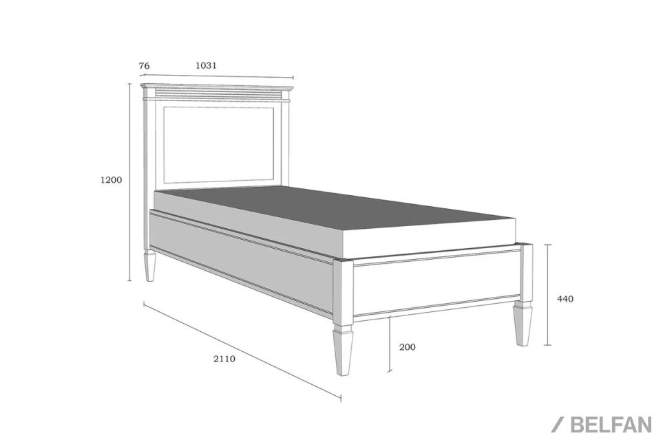 Кровать "Ольса" массив сосны 4