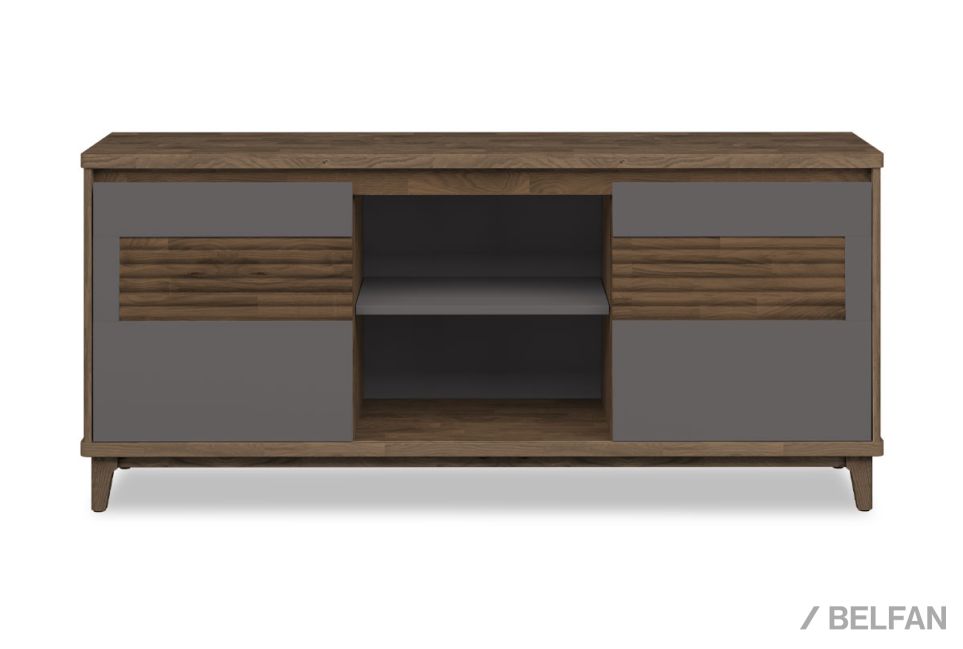 Тумба "Wallstreet" 3 (с нишей) массив дуба, МДФ 1