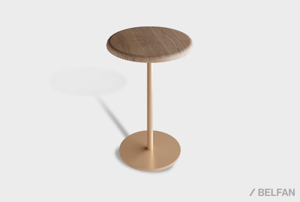 Стол журнальный "Меридиан" массив дуба, металл 1