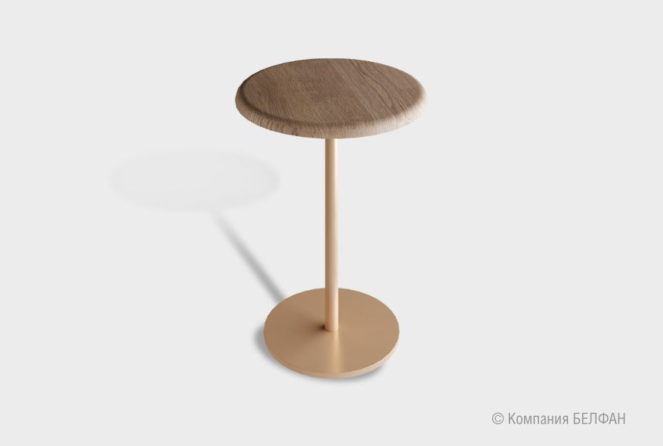 Стол журнальный "Меридиан" массив дуба, металл 1