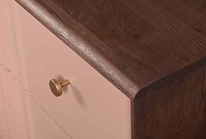 Комод "Меридиан" 3; 3 ящика; *А-017.166; к-шоколадный дуб, ф-дымчатая роза