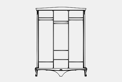 Шкаф для одежды "Флерон" 3-х дв.