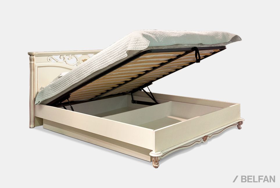 Кровать "Алези" с подьемным механизмом (низкое изножье) массив и шпон дуба 2