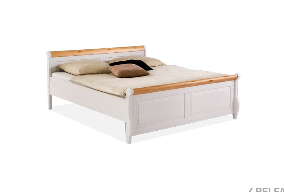 Кровать двуспальная "Мальта" 180 (без ящиков) массив сосны 1