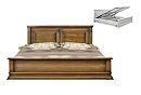 Кровать "Верди Люкс" (низкое изножье) с подъемным механизмом; без матраса; (1600x2000); дуб рустикаль с патиной