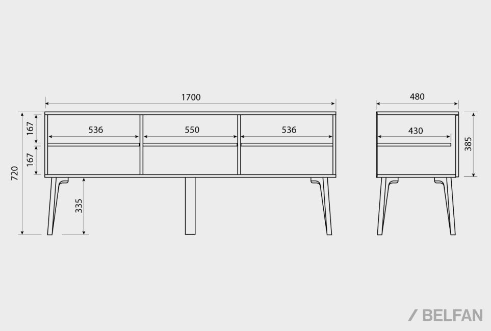 Тумба "Элва" D-3 массив и шпон дуба 9