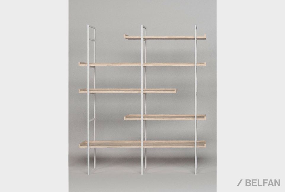 Стеллаж "Art Collection" 453 массив дуба, металл 1