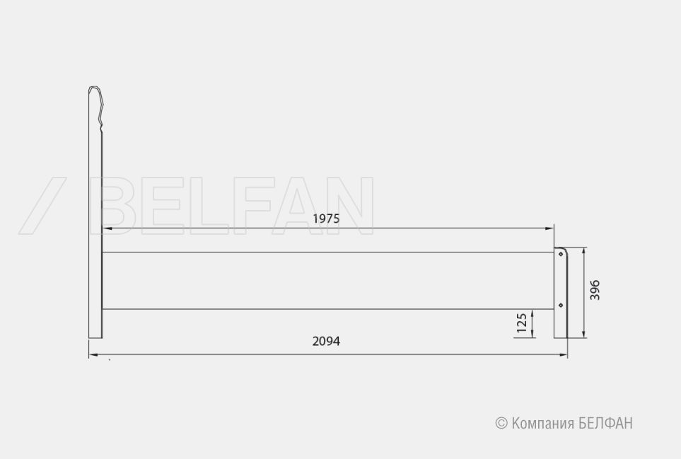 Кровать "Лика" (низкое изножье) массив и шпон дуба 4