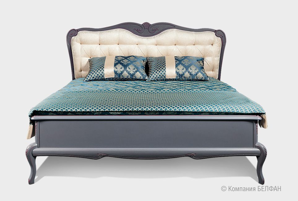 Кровать "Fleuron" (низкое изножье) массив и шпон дуба 7