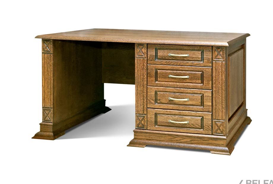 Стол письменный "Верди Люкс 9" массив и шпон дуба 1