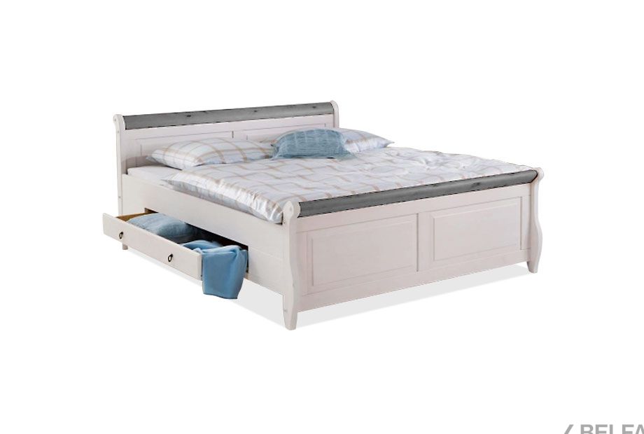 Кровать двуспальная "Мальта" 180 (с ящиками) массив сосны 1