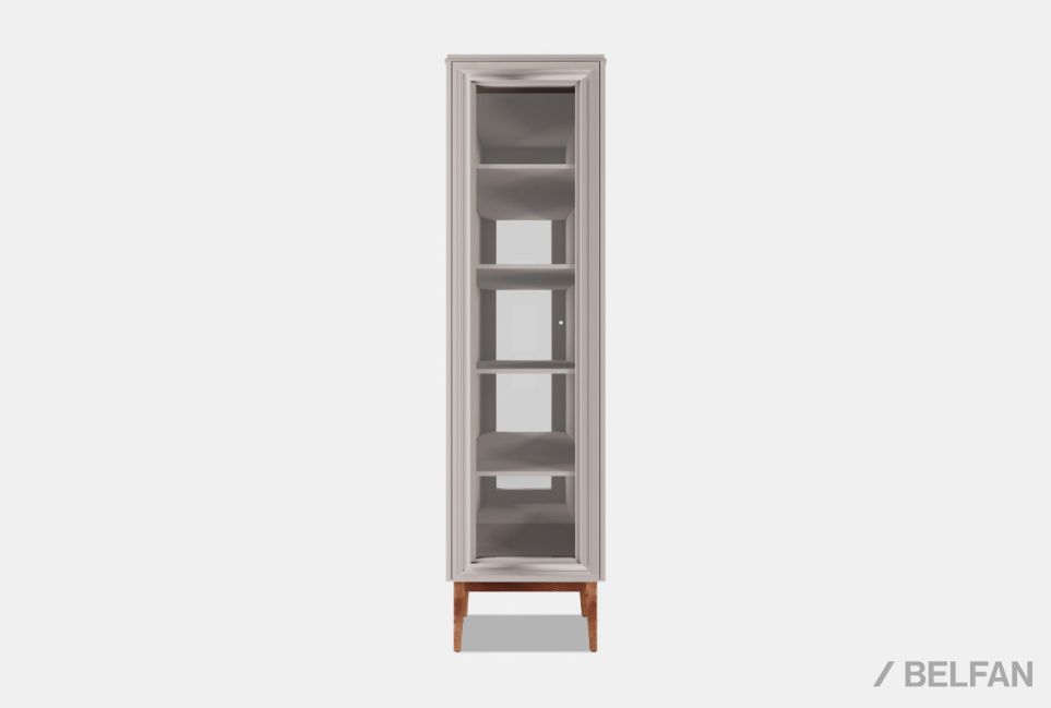 Витрина 1-но дв. "Сакраменто" (правая) массив и шпон дуба, МДФ 1