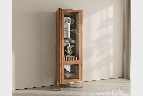 Витрина 1-но дверная "Бергамо" (левая) массив дуба 9