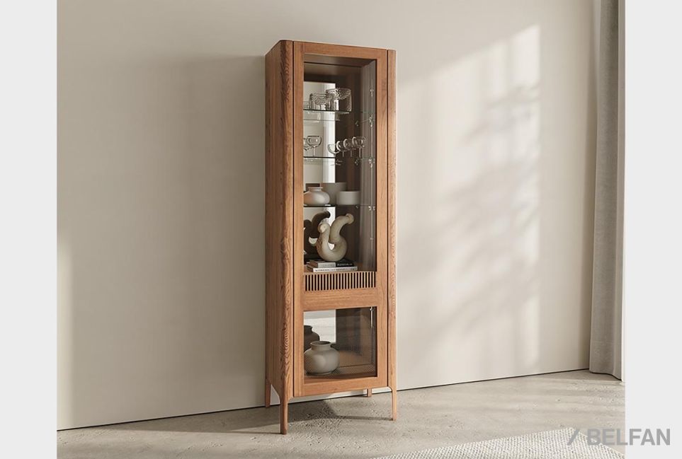 Витрина 1-но дверная "Бергамо" (левая) массив дуба 1