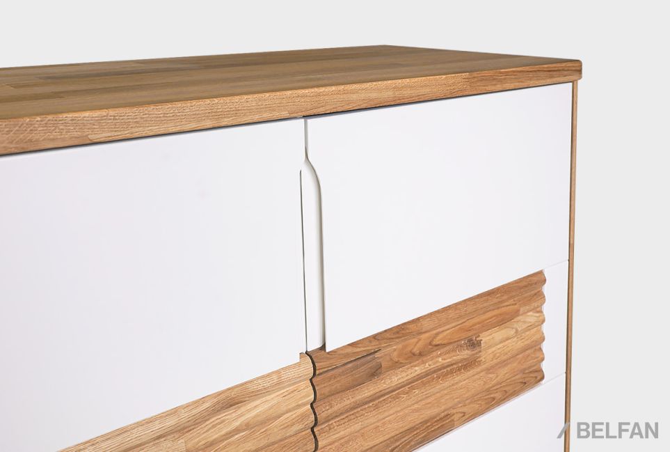 Тумба высокая "Уоллстрит" массив дуба, МДФ 3