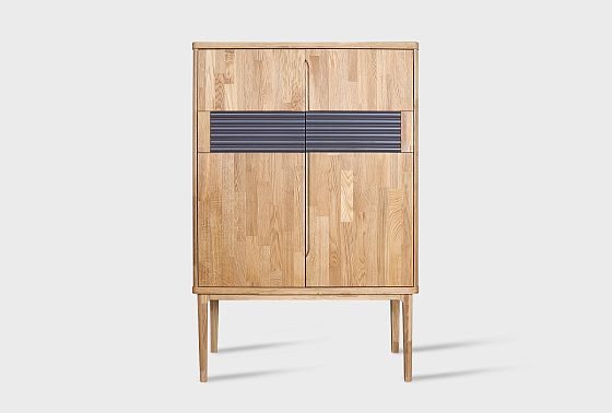 Тумба высокая "Уоллстрит" массив дуба, МДФ 6